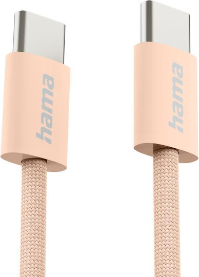Кабел Hama-201727 USB C M към USB C M 1m оранжев