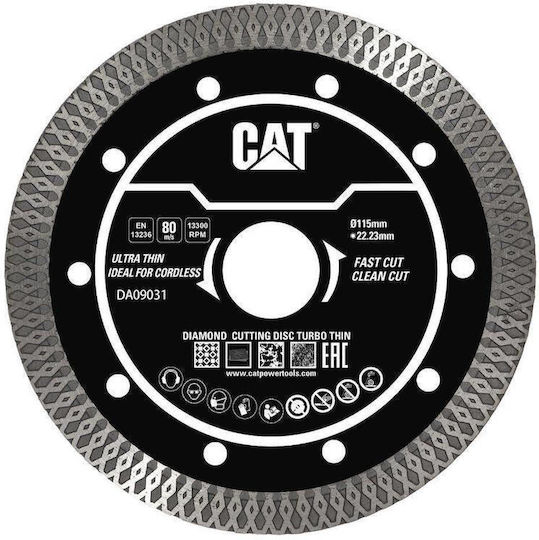 CAT Δίσκος Κοπής Δομικών Υλικών 115mm