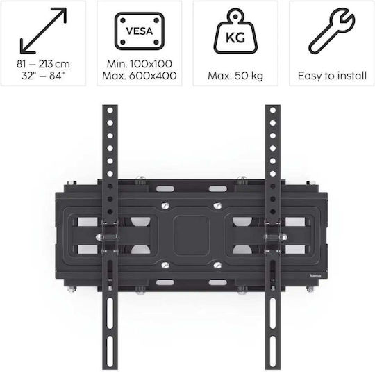 HAMA FullMotion Scissor Arms 00220831 Suport TV de perete cu braț până la 84" și 50kg