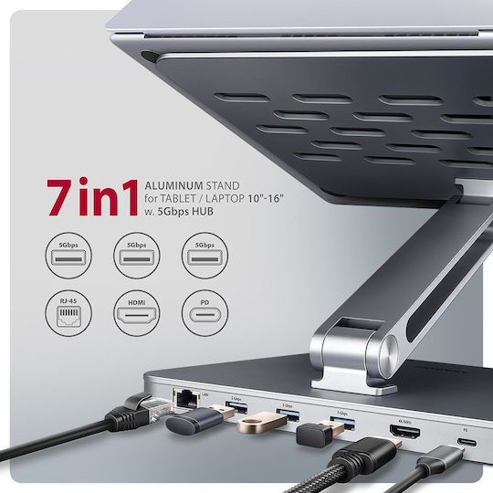 Axagon USB-C Dockingstation für Laptops mit HDMI 4K PowerDelivery Ethernet