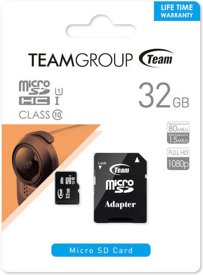 TeamGroup microSDHC 32GB U1 UHS-I 80MB/s