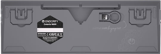 Endorfy EY5A124 Ασύρματο Gaming Μηχανικό Πληκτρολόγιο με Gateron Yellow διακόπτες και RGB φωτισμό (Αγγλικό US) Γκρι