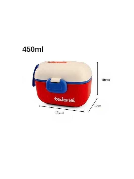 Uncle George Microwave Plastic Lunch Box Red 450ml