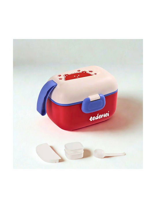 Uncle George Microwave Plastic Lunch Box Red 450ml
