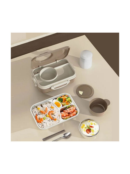 Uncle George Microwave Plastic Lunch Box Brown 1300ml