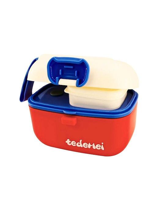 Uncle George Microwave Plastic Lunch Box Red 450ml