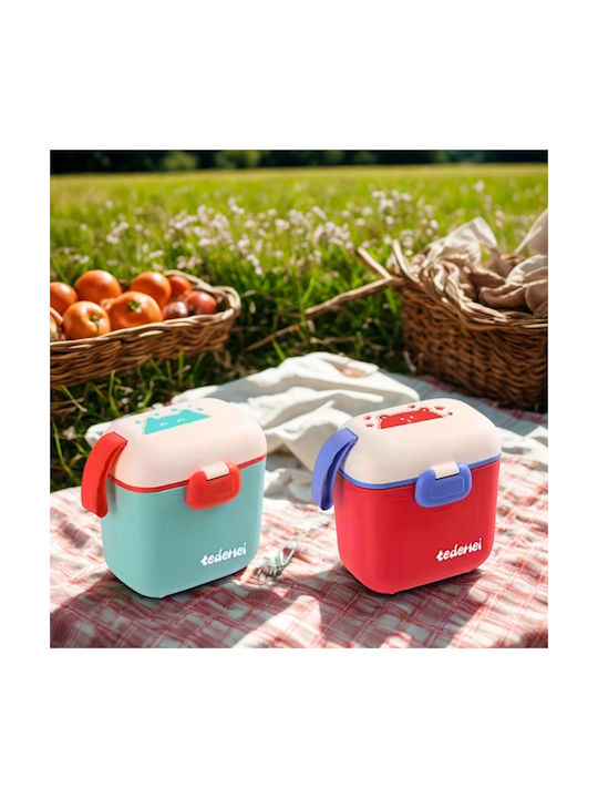 Uncle George Microwave Plastic Lunch Box Red 450ml
