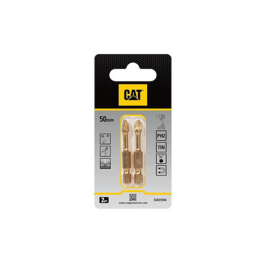 CAT Set 2 Biți Șurubelniță Cruce