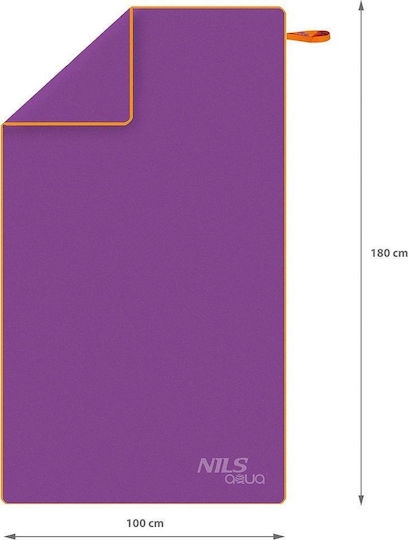 Nils Πετσέτα Microfiber Σώματος 200gr/m² Τιρκουάζ 180x100εκ.