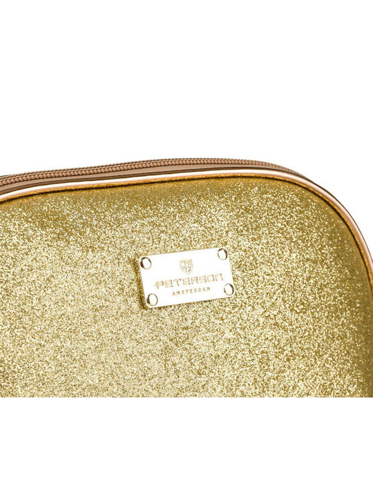 Glittery Gold-colored Cosmetics Organizer Peterson