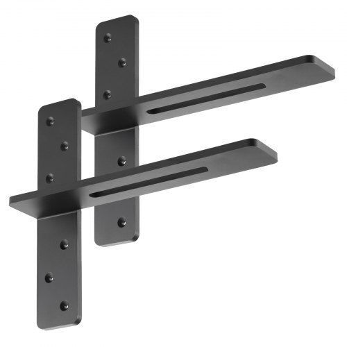 Vevor 2 Pcs Shelf Brackets 16 Inch 406.4 Mm Heavy Duty Floating Shelf Brackets