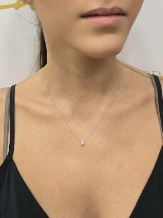Mentzos Necklace Solitaire with Diamond