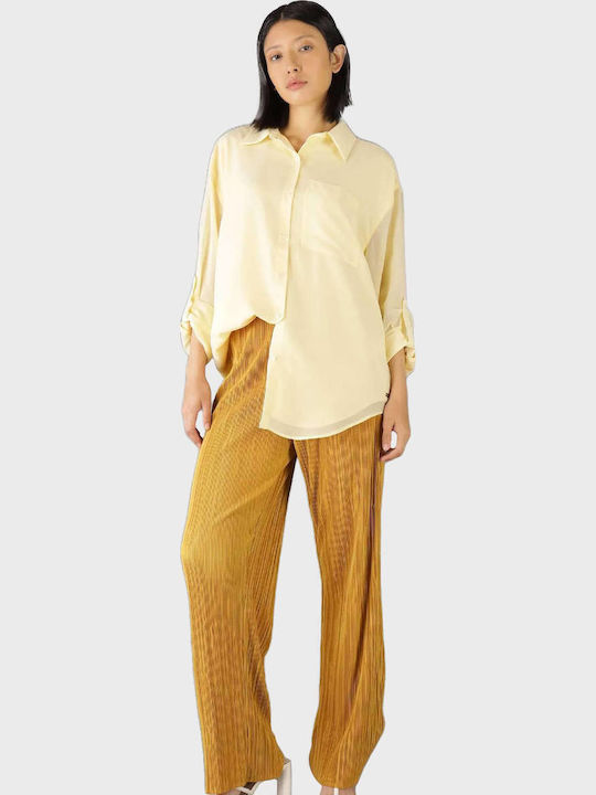 Damen Stoff Hose Camel