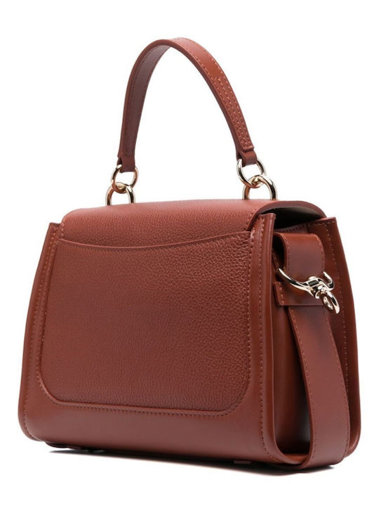 Tess Leder Damen Schultertasche Braun
