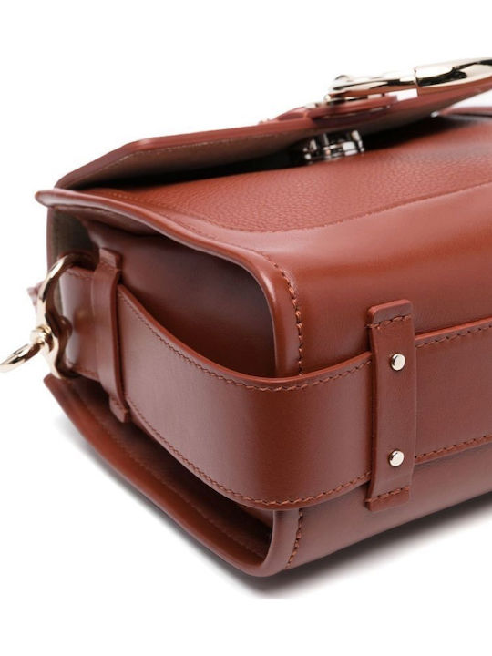 Tess Leder Damen Schultertasche Braun