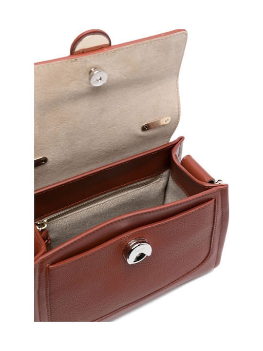 Tess Leder Damen Schultertasche Braun