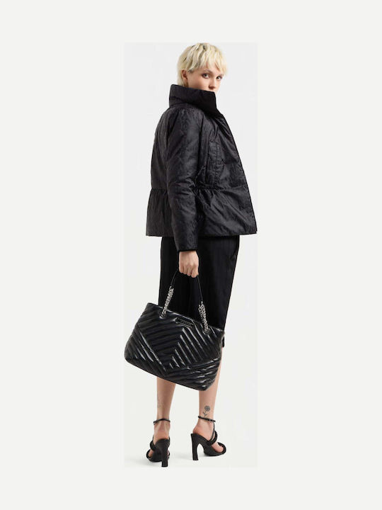 Geantă de damă Shopper De umăr Neagră
