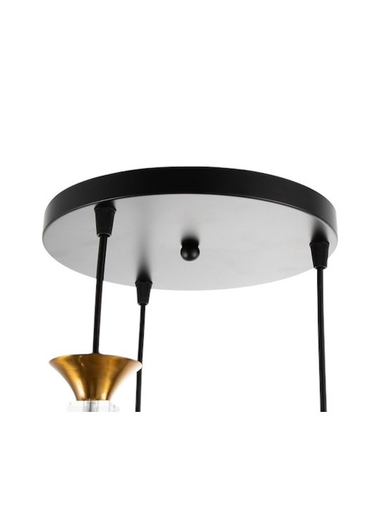 Diamond Adjustable Pendant Light Black with Socket E27