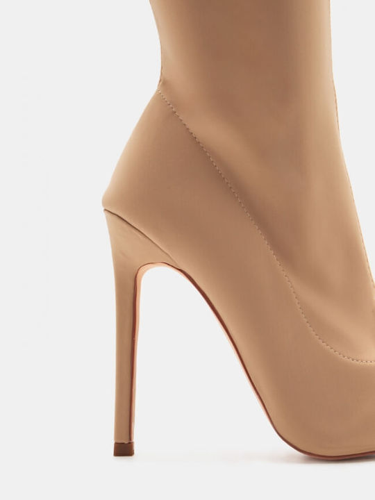 Over the Knee Women's Boots Beige