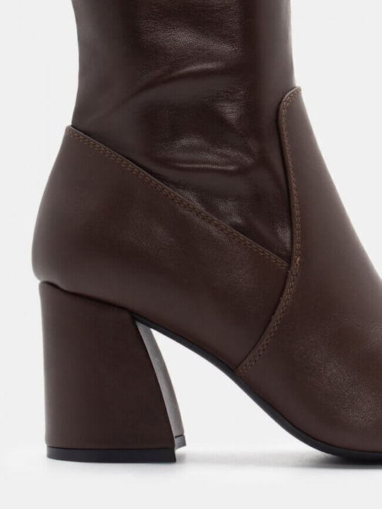 Damenstiefel Über dem Knie Braun