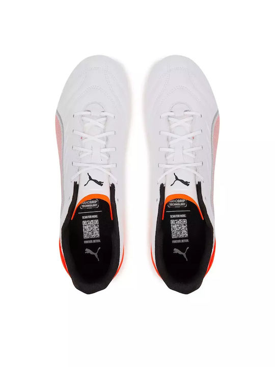 PUMA King Pro Fußballschuhe mit Stollen Weiß