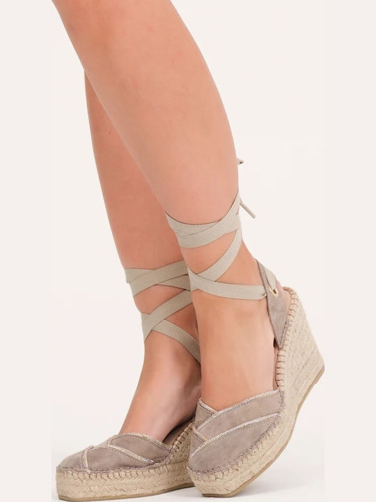 Damenplattformen im Espadrilles-Stil Gray
