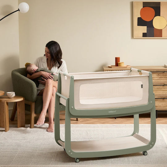 Snuz Wiege Snuzpod5 mit Matratze und Rädern Grün
