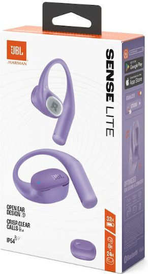JBL Sense Lite Open Ear Bluetooth Handsfree Earphones with Sweat Resistance and Charging Case Purple