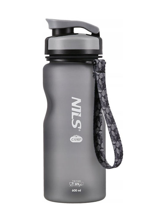 Nils Water Bottle Plastic 600ml Black