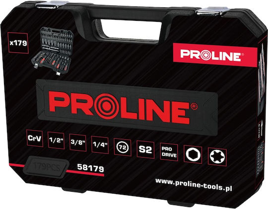 Proline Καστάνια με Καρυδάκια 1\2" & 3\8" & 1\4" 179τμχ