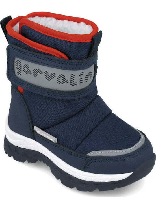 Kids Snow Boots with Velcro Blue