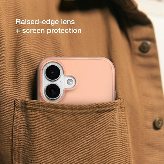 Incase Back Cover Πλαστικό / Σιλικόνης 2mm με Λουράκι Ροζ (iPhone 16)