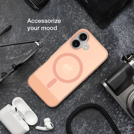Incase Back Cover Πλαστικό / Σιλικόνης 2mm με Λουράκι Ροζ (iPhone 16)