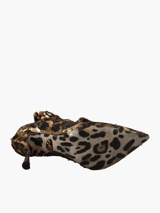 Dolce & Gabbana Leder Damenstiefel Braun