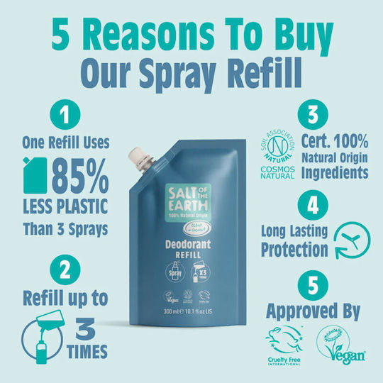 Salt of the Earth Salt Earth Αποσμητικό σε Spray Χωρίς Αλουμίνιο 300ml