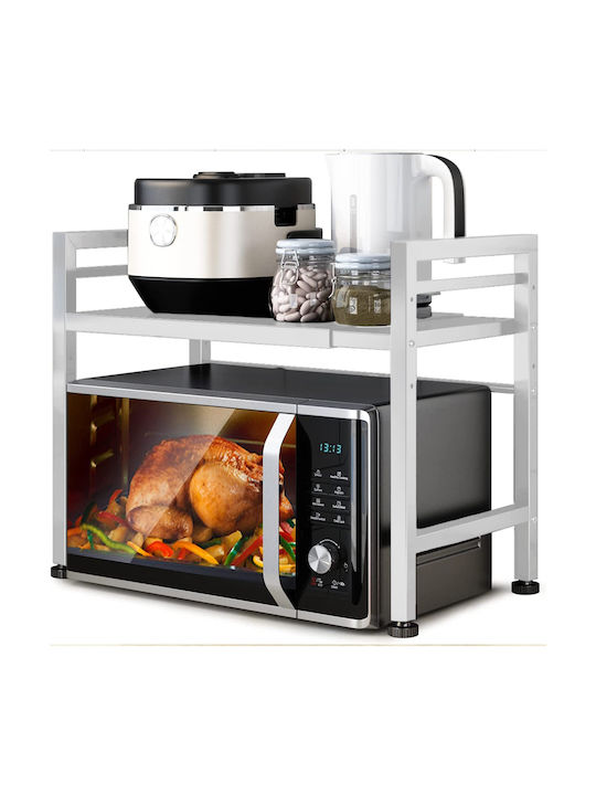 Shally Dogan Βάση Οργάνωσης Κουζίνας Inox σε Λευκό Χρώμα 32x60x43.5cm