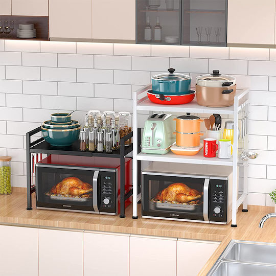 Shally Dogan Inox Mikrowellenständer 60x32x43,5cm Weiße