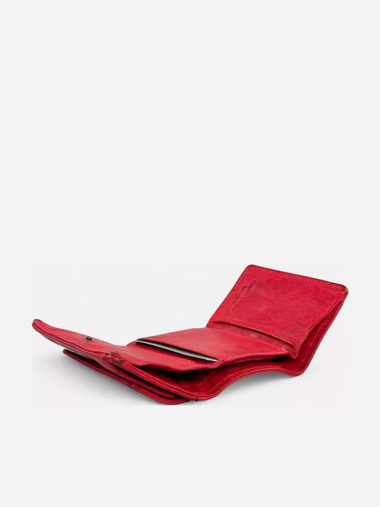 Small Leather Women's Wallet Classic Red
