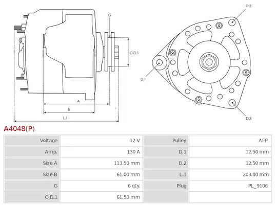 Alternator Opel 1.9 Cdti Astra Vectra Zafira 1.9
