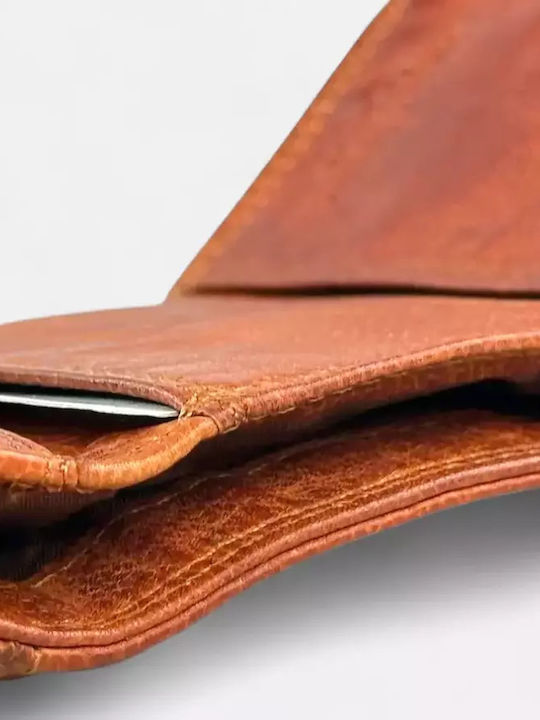 Small Leather Women's Wallet Classic Tabac Brown