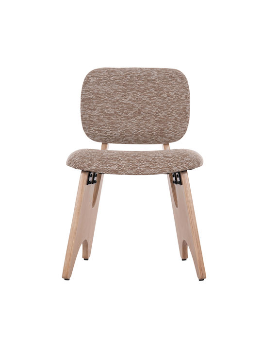 Bellisi Dining Room Fabric Chair Coffee 53x56x78cm 2pcs