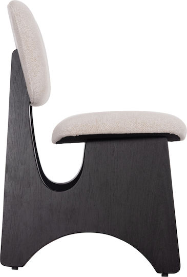 Bellisi Dining Room Fabric Chair Ecru, Black 53x56x78cm 2pcs