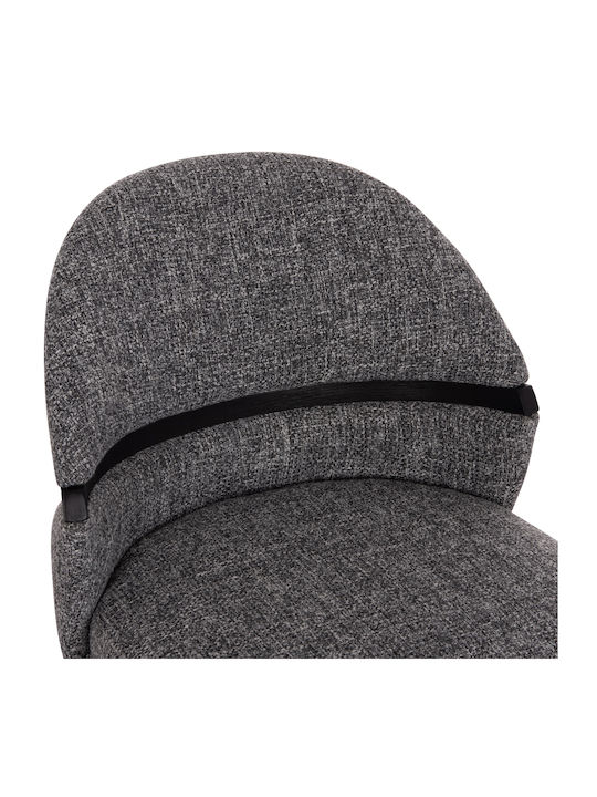 Dekker Dining Room Fabric Chair Black, Grey 50x60x80cm 2pcs