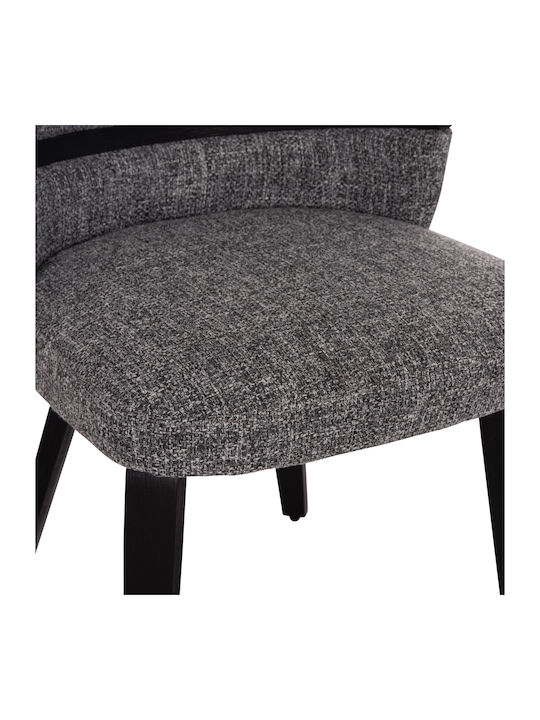 Dekker Dining Room Fabric Chair Black, Grey 50x60x80cm 2pcs
