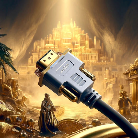Cable HDMI male - VGA male 2m Γκρι