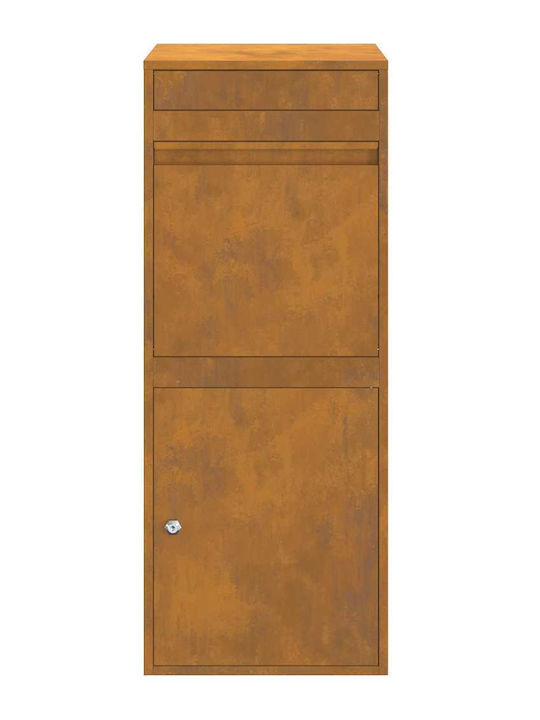 vidaXL Briefkasten Für Draußen Inox Rusty 41x38x103cm