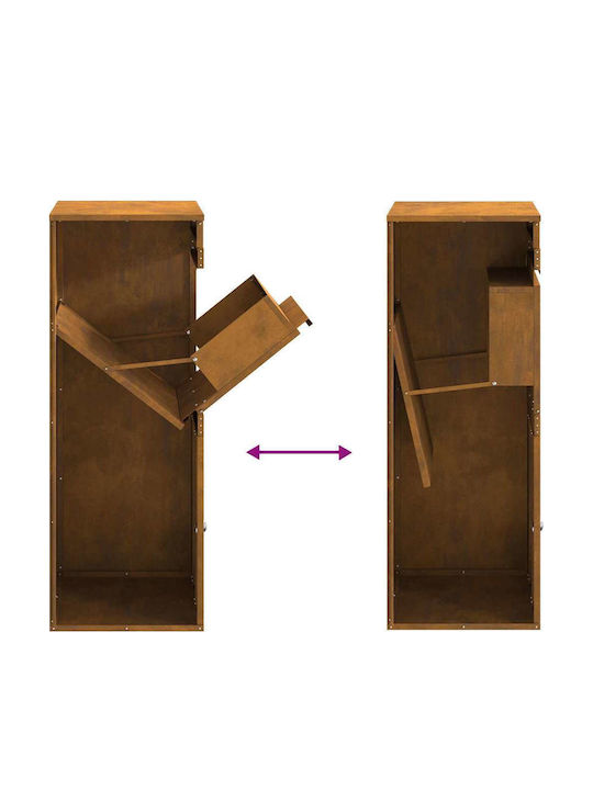 vidaXL Briefkasten Für Draußen Inox Rusty 41x38x103cm