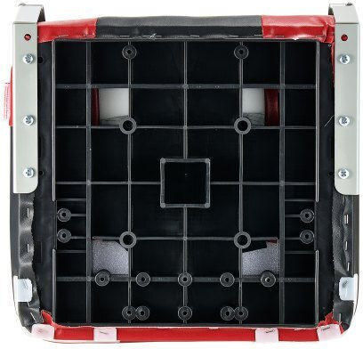 Vevor Boat Seat High Backrest Folding Boat Seat Sponge Cushion Black & Red
