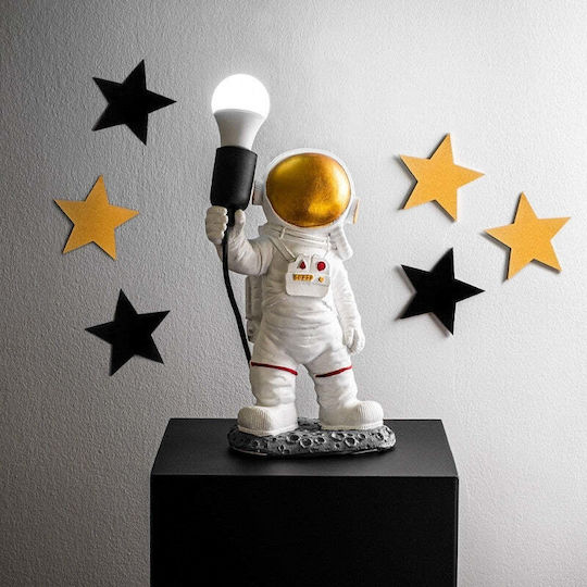 Megapap Decorative Lamp Astronaut with Socket for Bulb E27 White