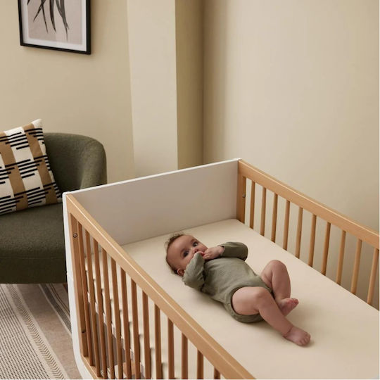 Snuz Set Baby Bettlaken Für Krippe Baumwolle Beige 70x140cm 2Stück